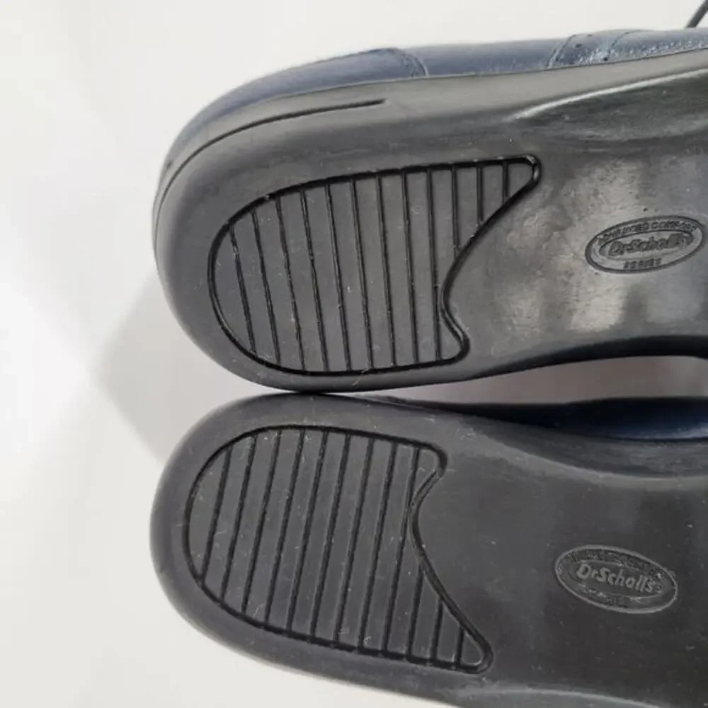 Womens Dr. Scholls Lace Up Shoes 9 M Double Air Pillow Insoles Comfort Navy Blue